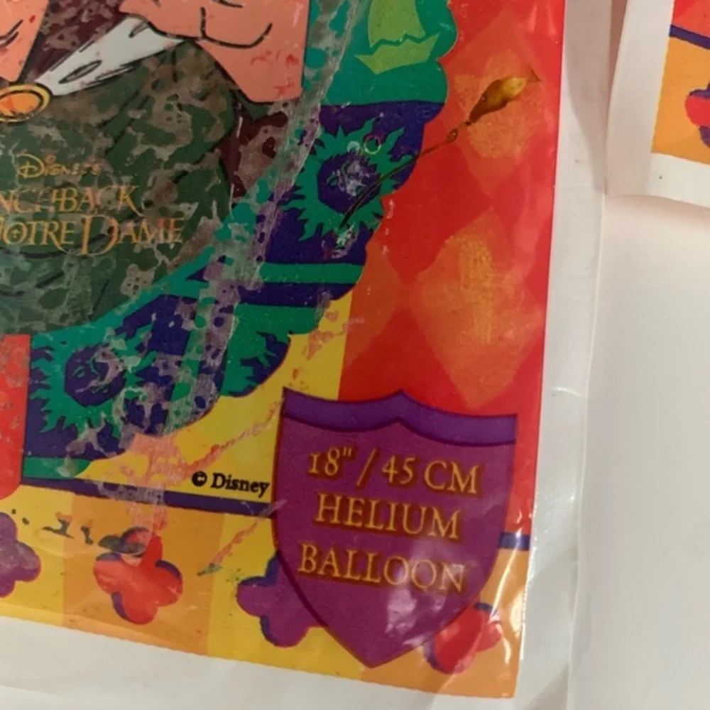 Vintage The‎ Hunchback Of Notre Dame Birthday Disney Balloons Anagram LoT RARE